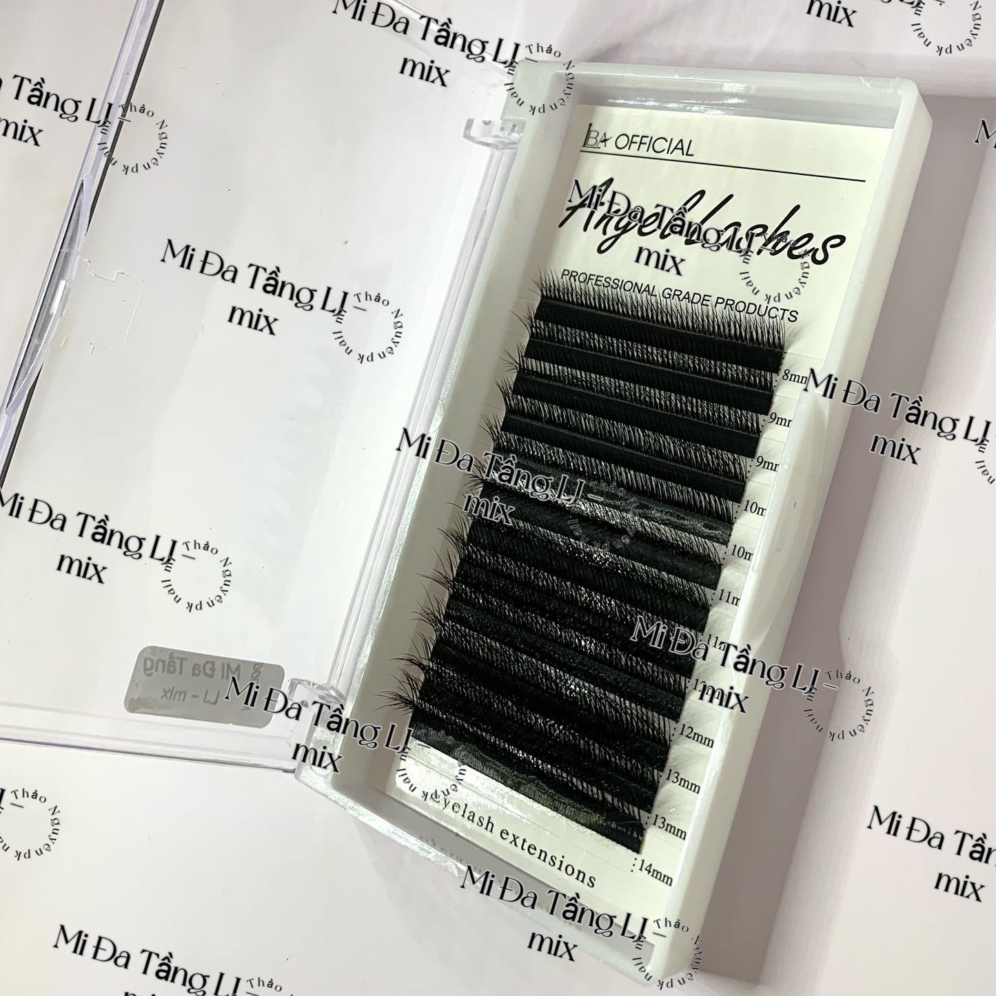 false eyelash extensions multi-layer eyelash extensions mix size 8-14