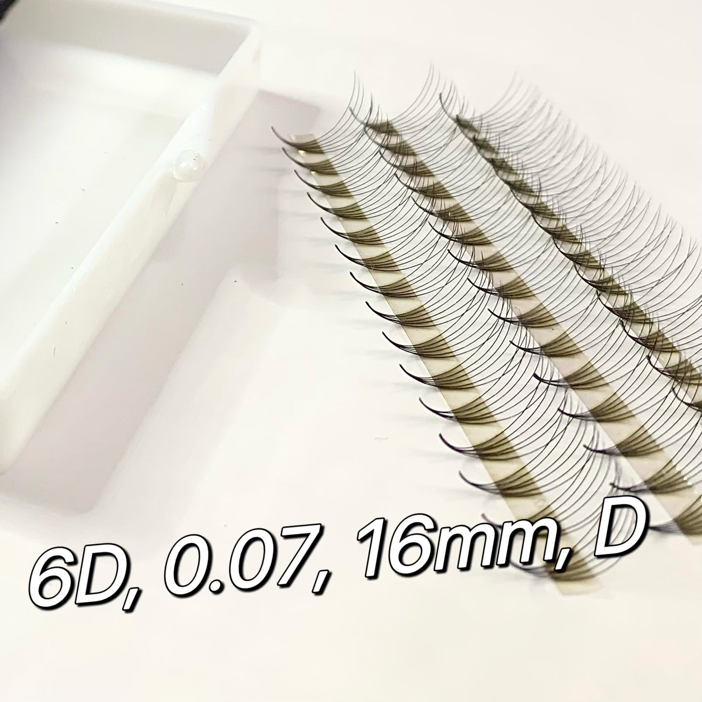 ready-made fan eyelashes black base 6D 1000fans