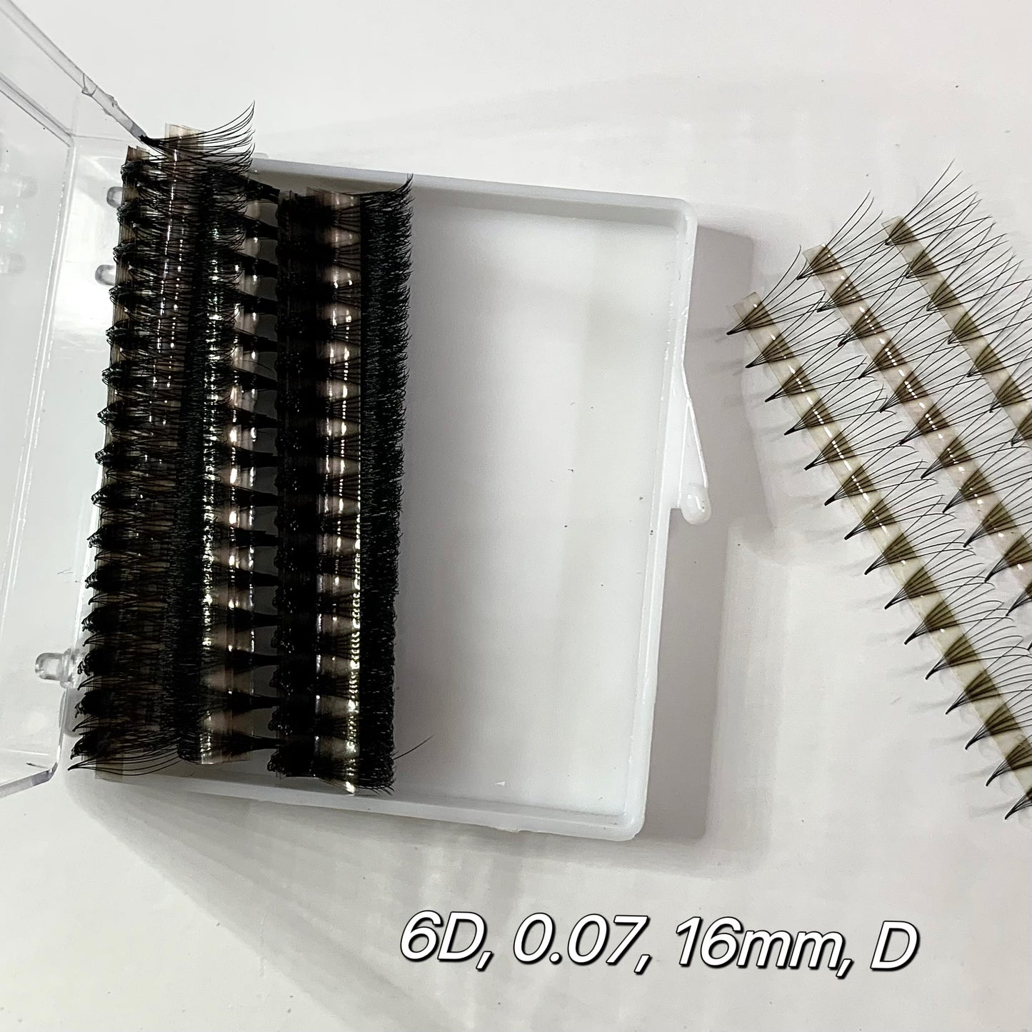 ready-made fan eyelashes black base 6D 1000fans