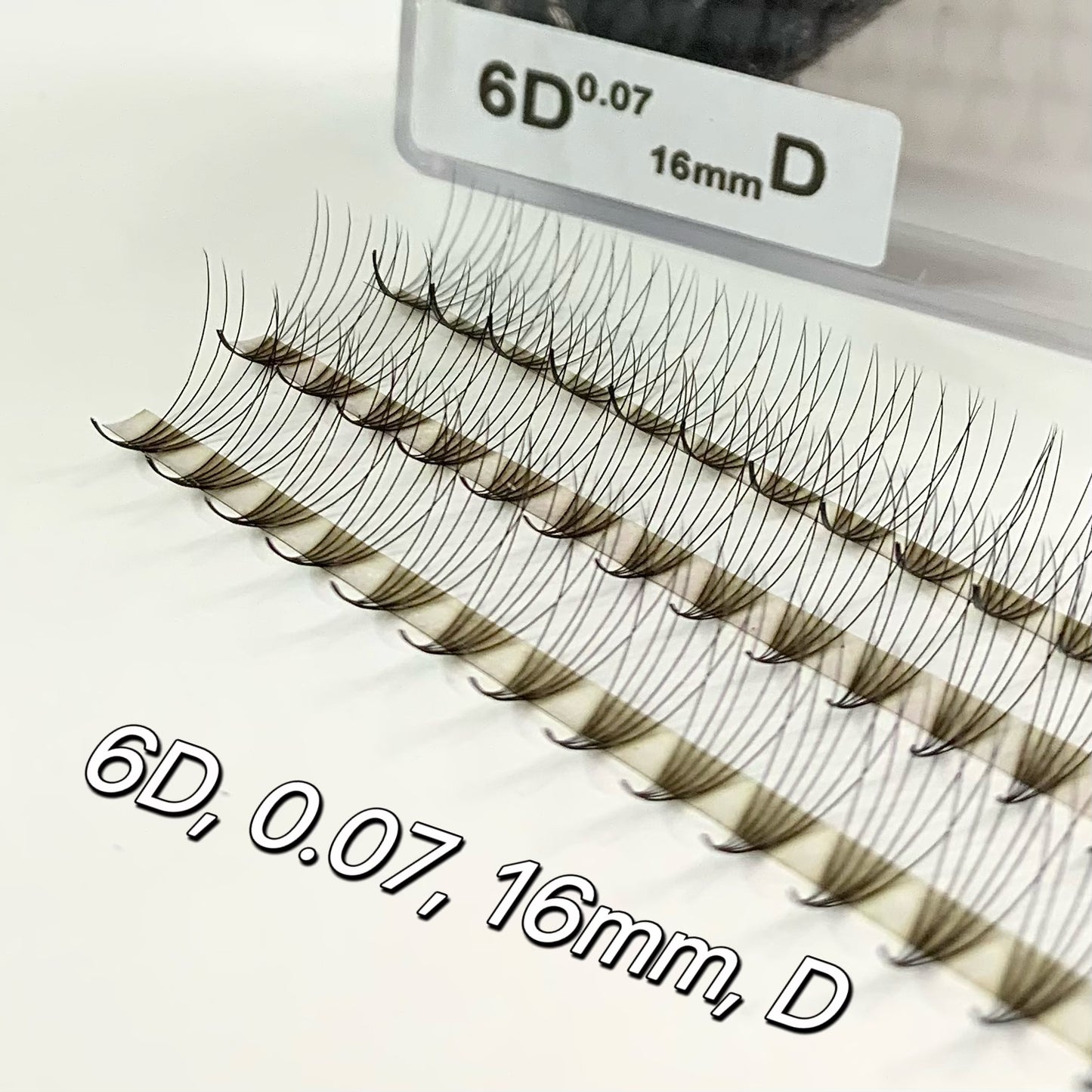 ready-made fan eyelashes black base 6D 1000fans