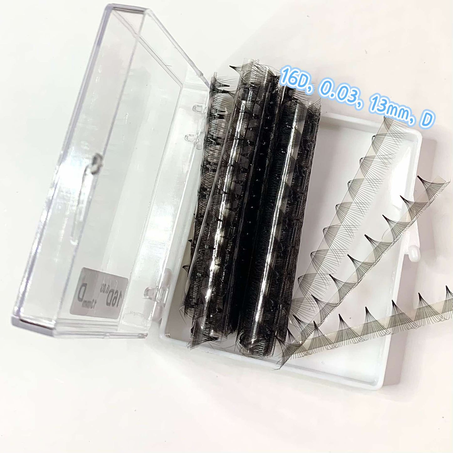 High Quality 16D Handmade Eyelash Extensions with Black Matte Base Directly from Vietnam 500FANS