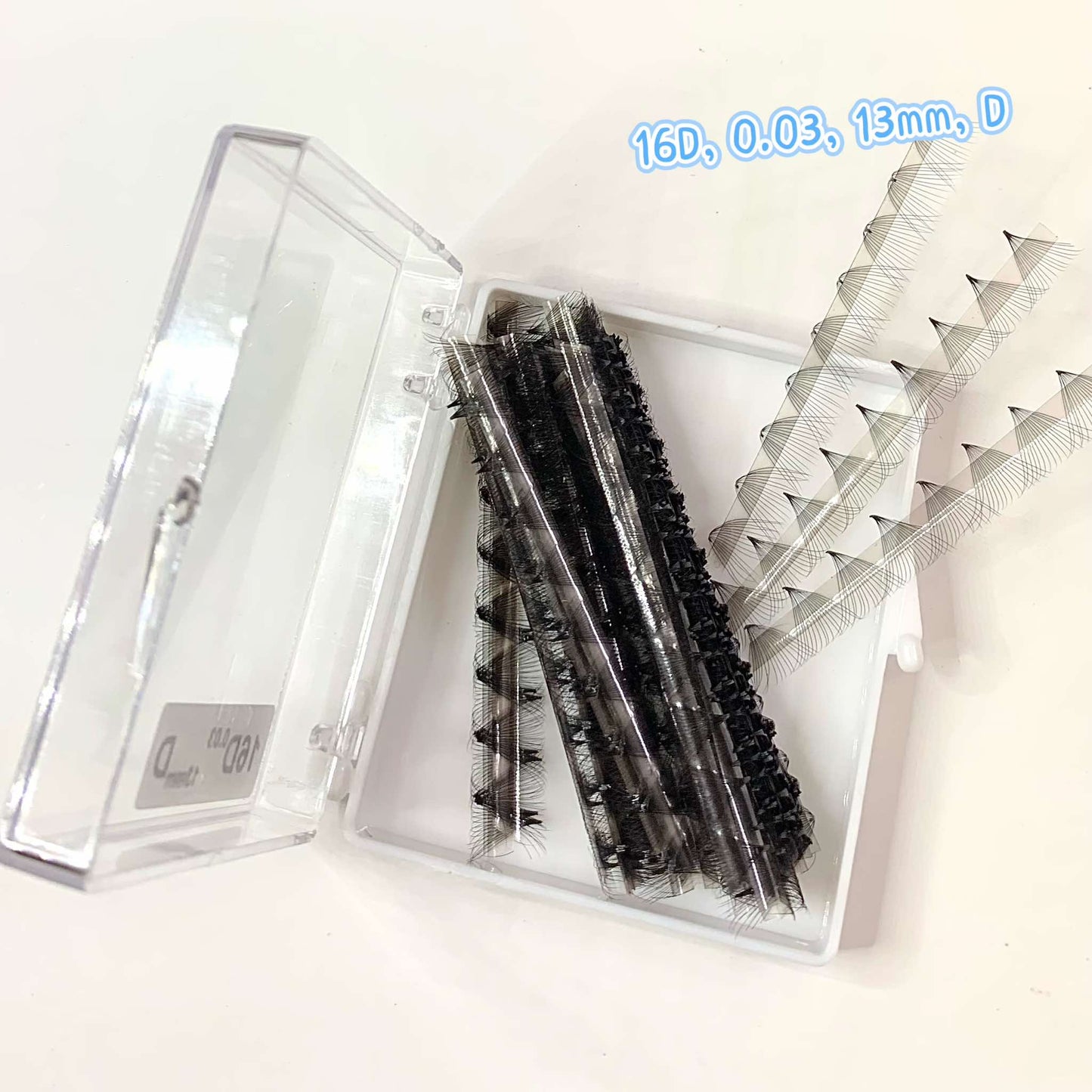 High Quality 16D Handmade Eyelash Extensions with Black Matte Base Directly from Vietnam 500FANS