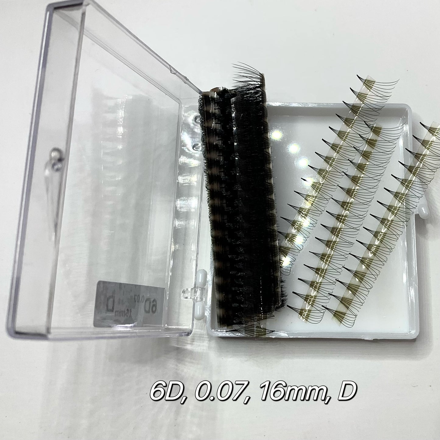 ready-made fan eyelashes black base 6D 1000fans