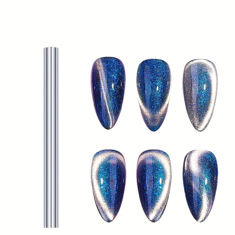 Round magnetic cat eye gel polish, super large, magnetic strip to push and create a strong attraction for the cat eye effect.